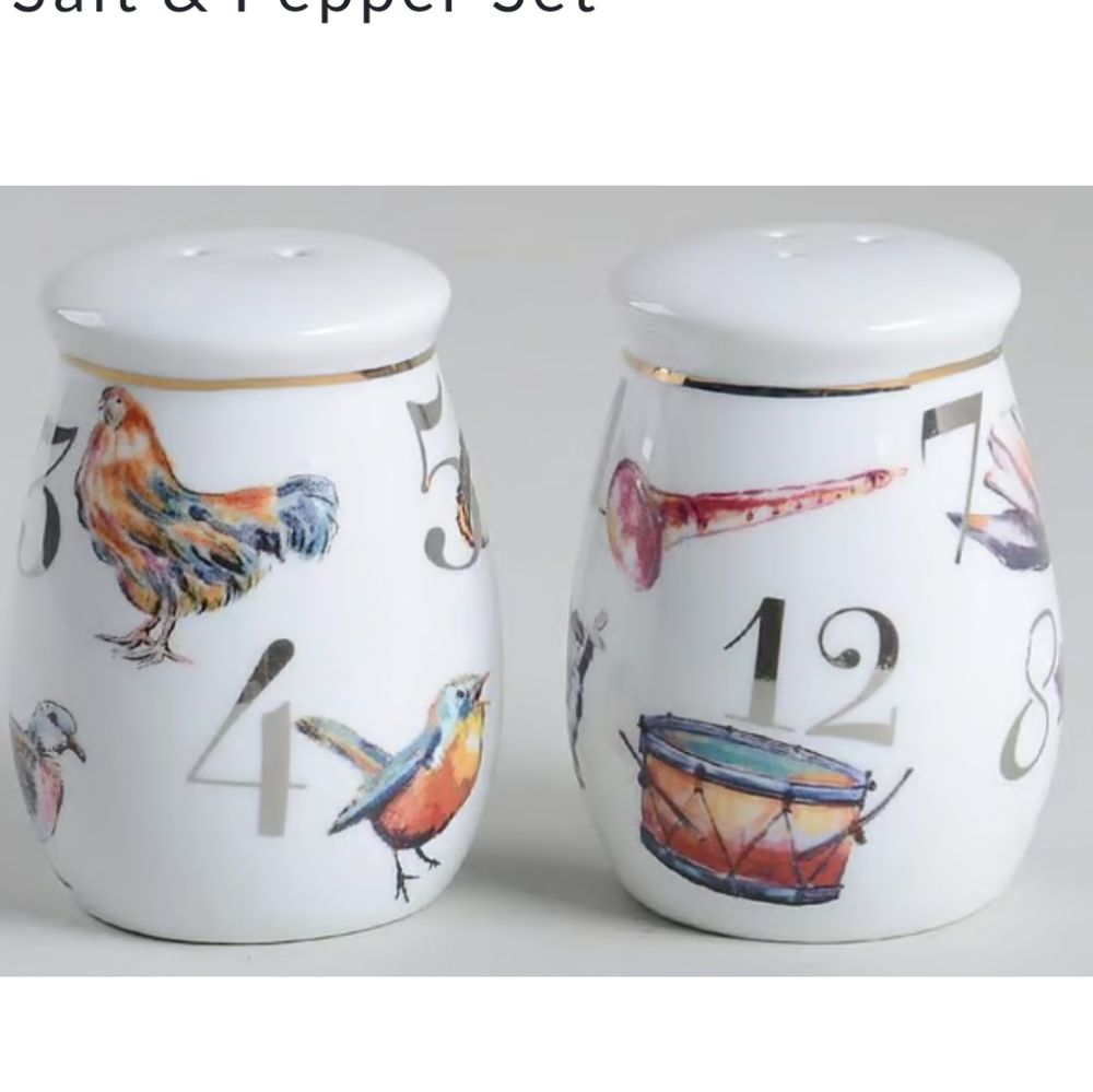 Better Homes & Gardens 12 Days of Christmas Salt & Pepper Shakers